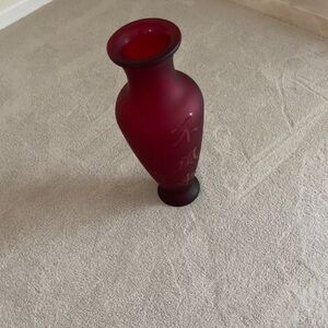 Crimson Artistry Vase